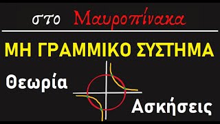 Μη γραμμικό σύστημα Θεωρία και Ασκήσεις 2Α σχολικού Β Λυκείου [upl. by Aramo]