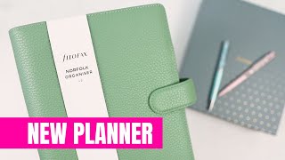 New Planner  Stationary Haul  Filofax Norfolk A5 Leather Organizer [upl. by Arracat]