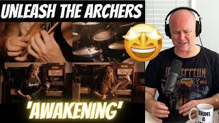 Drum Teacher Reacts UNLEASH THE ARCHERS  Awakening Full Band Playthrough Video  Napalm Records [upl. by Rebane]