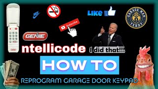 HOW TO reset  reprogram Genie Intellicode wireless garage door keypad [upl. by Darej598]