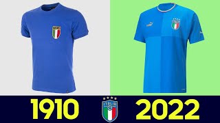 Lhistoire du maillot de léquipe dItalie  Tous les maillots de léquipe de Italie 19102022 [upl. by Everson]