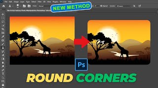 How to Round Corners in Photoshop 2024  Tutorial For Beginner [upl. by Sidoma]