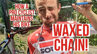 How a Pro cyclist maintains his bike WAXED CHAIN [upl. by Mann923]