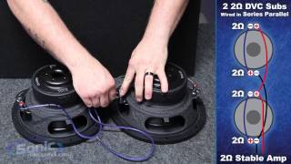 How to Wire Two Dual 2 ohm Subwoofers to a 2 ohm Final Impedance  Car Audio 101 [upl. by Kempe]