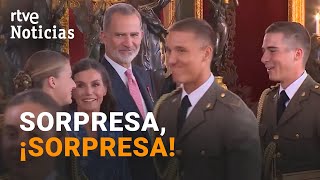 LEONOR El MOMENTO VIRAL en el que la PRINCESA ve a sus COMPAÑEROS de la ACADEMIA de ZARAGOZA  RTVE [upl. by Hayilaa758]