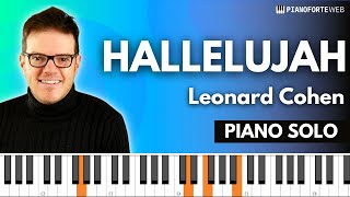 HALLELUJAH  Leonard Cohen  Tutorial Pianoforte [upl. by Hailee]