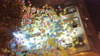 Lluvia de Globos en la Cabalgata de Reyes Villena 2017 [upl. by Rusel]