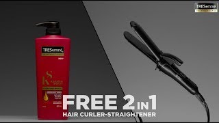 Get A 2in1 Hair CurlerStraightener Free with TRESemmé  TRESemmé India [upl. by Aicemak]