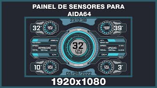 Sensor 1920x1080  Aida64 Painel [upl. by Gurolinick]