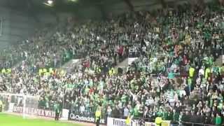 Hearts fans silenced by Celtic fans [upl. by Nylad112]