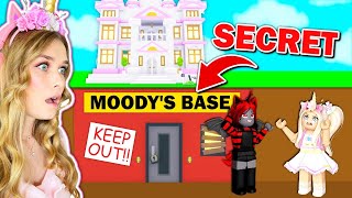 I CAUGHT Moody Building A SECRET BASE Under My House In Adopt Me Roblox [upl. by Drawyah]