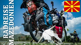 Flüchtlinge amp Covid Test auf Fahrradweltreise  Mazedonien  Nr 46 [upl. by Drofdarb]