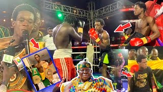 OTUMFUOS BOY STANLEY THE ASHANTI WARRIOR KNOCKS DOWN OPPONENT IN ROUND 5 IN A BOXING BOUT🥊 SG MALL [upl. by Silirama438]