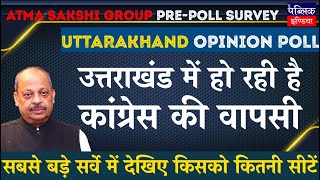 Uttarakhand Polls 2022 AtmaSakshi Group Opinion Poll  Return of Congress to power BJP losing [upl. by Cramer958]