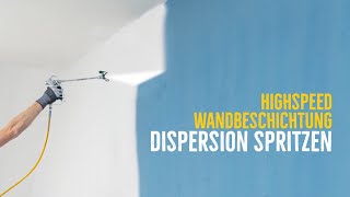 Dispersion Airless spritzen Innenwandbeschichtung mit WAGNERSpritzgeräten auftragen [upl. by Tengdin]