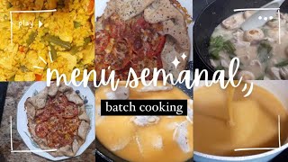 MENÚ SEMANAL  BATCH COOKING🥙 [upl. by Enida]