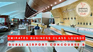 Emirates Business Class Lounge in Dubai Airport Terminal 3 Concourse B [upl. by Zulch]