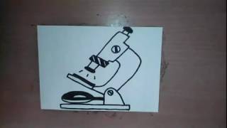 WIE MAN EIN MIKROSKOP ZEICHNET HOW TO DRAW A MICROSCOPE COMMENT DESSINER UN MICROSCOPE [upl. by Santana]