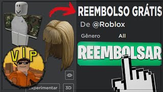 COMO DAR REEMBOLSO em QUALQUER ITEM ou GAME PASS do ROBLOX [upl. by Dyane]