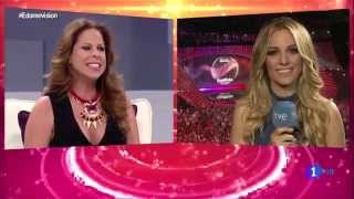 EDURNE recibe las felicitaciones de Pastora  EUROVISION [upl. by Aynas]