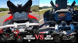 Ducati Multistrada V4 🆚️ BMW R1250 GS  Top Speed amp Acceleration 🔥🔥 [upl. by Ayotal141]