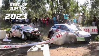 RALLY SHOW 2023 MistakesActionJumpsShow amp Crazy fansClick racing [upl. by Kciv]