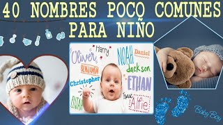 👣👶NOMBRES POCO COMUNES PARA NIÑOS 2021 💙👣NOMBRES ORIGINALES Y BONITOS PARA NIÑOS 2021💙 [upl. by Mcnelly]