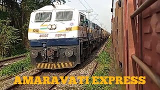 18047 Shalimar Vasco Amaravati Express led by Gooty WDP4B and WDP4 Locos [upl. by Ahsenik]