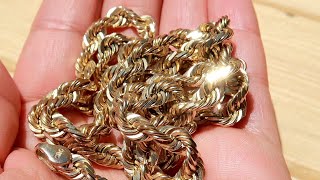 6mm Gold Rope Chain Review [upl. by Halda]