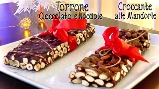 Torrone Cioccolato e Nocciole e Croccante alle Mandorle 🎄Facili e veloci [upl. by Vitkun]