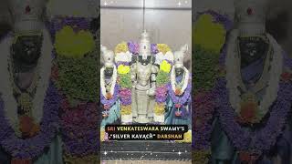 🕉️ Sri Venkateswara Swamy’s Silver Kavach Darshan 🆕 Om Namo Venkatesaya dharmam shorts [upl. by Cirdec37]