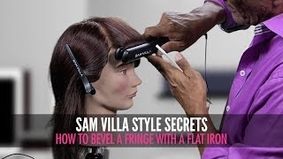 How To Bevel A Fringe With A Flat Iron Without Creating Lines [upl. by Aneles]