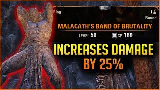 🔥Malacaths Band of Brutality🔥 Mythic Item  25 more damage Greymoor Chapter Elder Scrolls Online [upl. by Ahseinek]