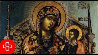 Greek Byzantine orthodox chant Agni Parthene Αγνή Παρθένε Lyric Video [upl. by Masera]