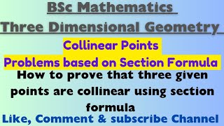 Collinear Points Problem based on Section Formula Collinearity of three points MathsLover2023 [upl. by Netnert]