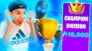 13 Year Old Reaches Division 10 In Arena Fortnite 16000 Points [upl. by Zenobia]