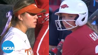 Epic 21pitch at bat in softball super regionals  15 foul balls 😱 [upl. by Horace]