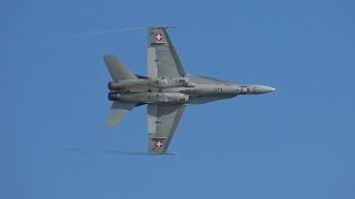 FA18 SWISS HORNET SOLO DISPLAY TEAM  JESOLO AIR SHOW 2023 [upl. by Abla]