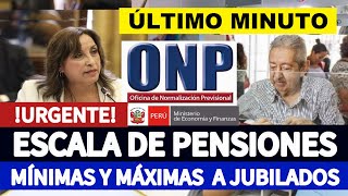 ONP ESCALAS DE PENSIONES MÍNIMAS y MÁXIMAS PARA JUBILADOS ONP COMUNICADO URGENTE [upl. by Vi]