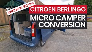 VAN TOUR Citroen Berlingo Micro Camper with Window Boxes [upl. by Einnod]