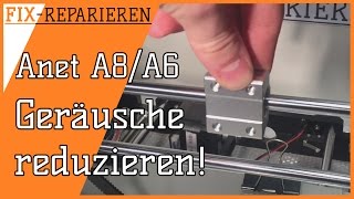 Anet A8 Prusa i3  Igus RJ4JP0108  ruthex RJ4JR0308 Gleitlager Upgrade  deutsch [upl. by Adal]