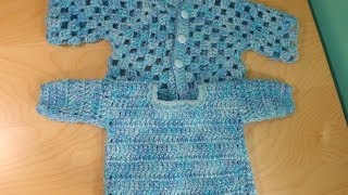 Cochet baby sweater part 2  with Ruby Stedman [upl. by Eadie587]