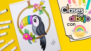 Cómo dibujar un HERMOSO TUCÁN  CLASES DE DIBUJO CON RICARDO [upl. by Dira]