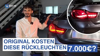 BMW M4 OLED Dynamische Heckleuchten I Was können die günstigeren Nachbauten [upl. by Yahsram]