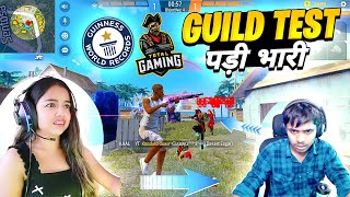 GUILD TEST PRANK ON CUTE V BADGE GIRL 😱🔥 1 vs 4  garena free fire [upl. by Oak684]