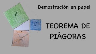 Teorema de Pitágoras Demostración gráfica recortando papel [upl. by Faria]