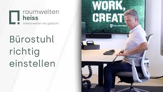 Bürostuhl richtig einstellen Ergonomisch Sitzen in 4 Schritten [upl. by Atnaloj]