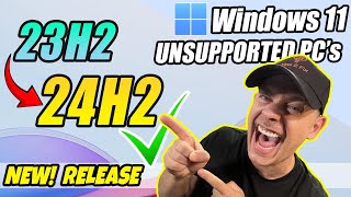 How to Upgrade Windows 11 23H2 to 24H2 on Unsupported PC Officially [upl. by Ahsekad]