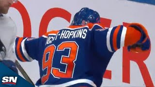 Oilers Ryan NugentHopkins Beats Arturs Silovs With Wicked Wrister [upl. by Aromas698]