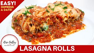 LASAGNE ROLL UPS WITH SPINACH AND RICOTTA CHEESE [upl. by Aloeda86]